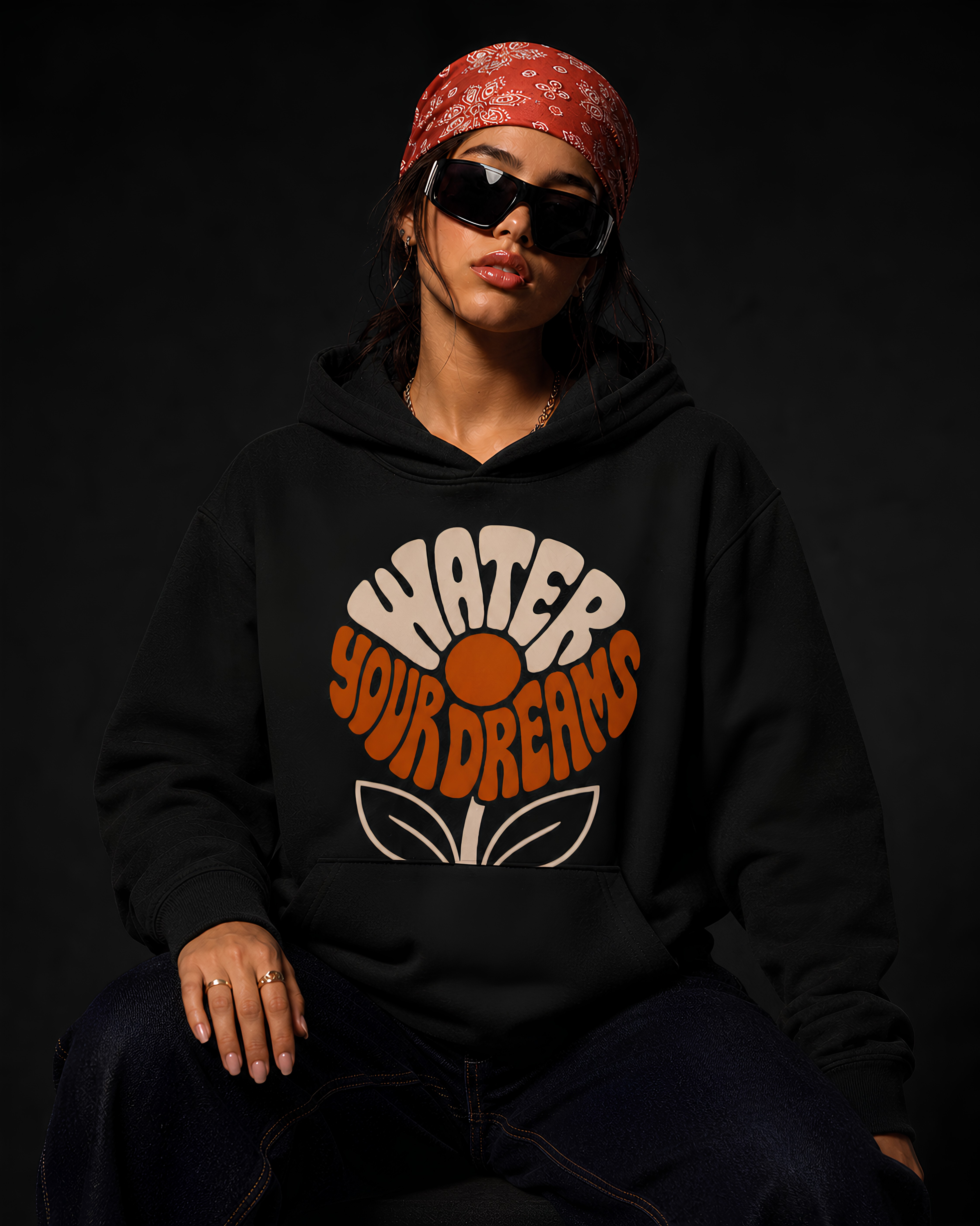 Water Your Dreams Oversized Tee | Retro Flower Graphic Streetwear T-Shirt