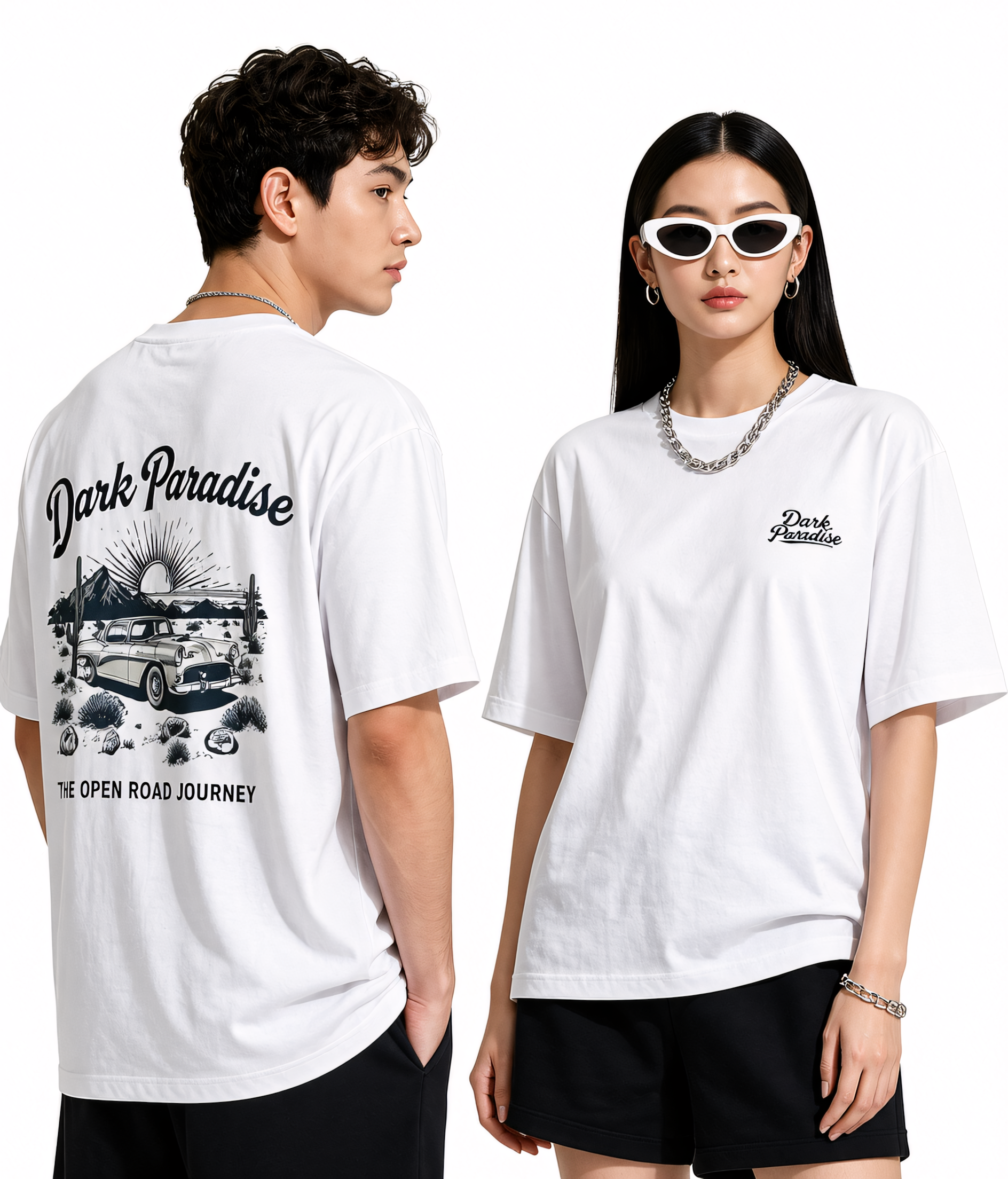 Dark Paradise oversized t shirt - Zaira Street