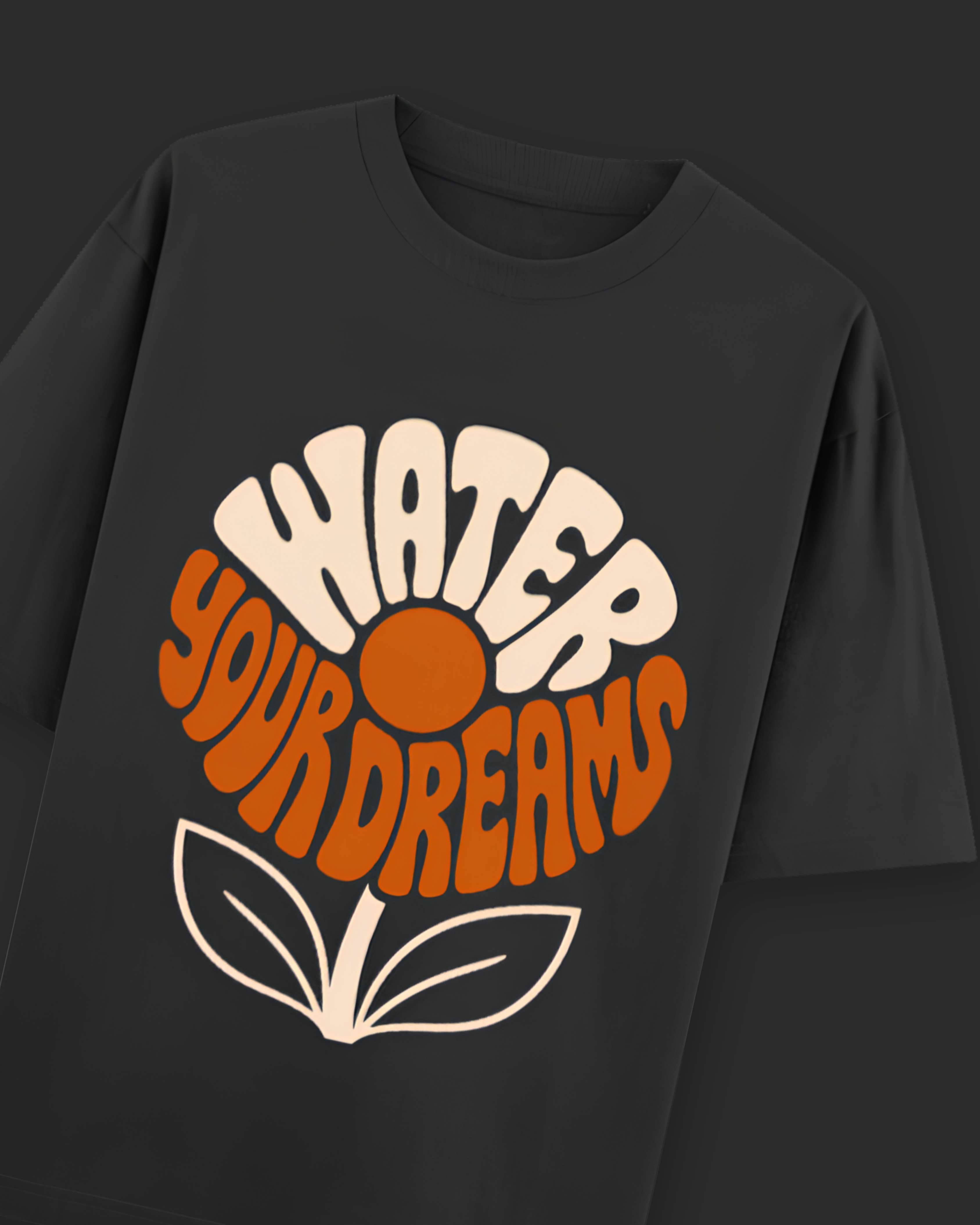 Water Your Dreams Oversized Tee | Retro Flower Graphic Streetwear T-Shirt
