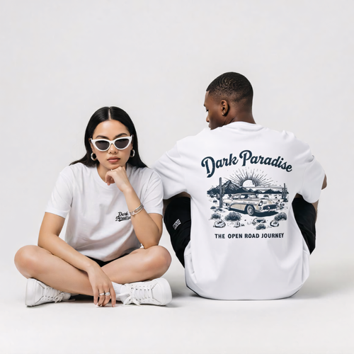 Dark Paradise oversized t shirt - Zaira Street