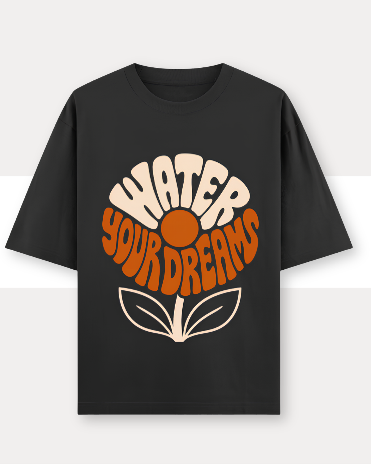 Water Your Dreams Oversized Tee | Retro Flower Graphic Streetwear T-Shirt
